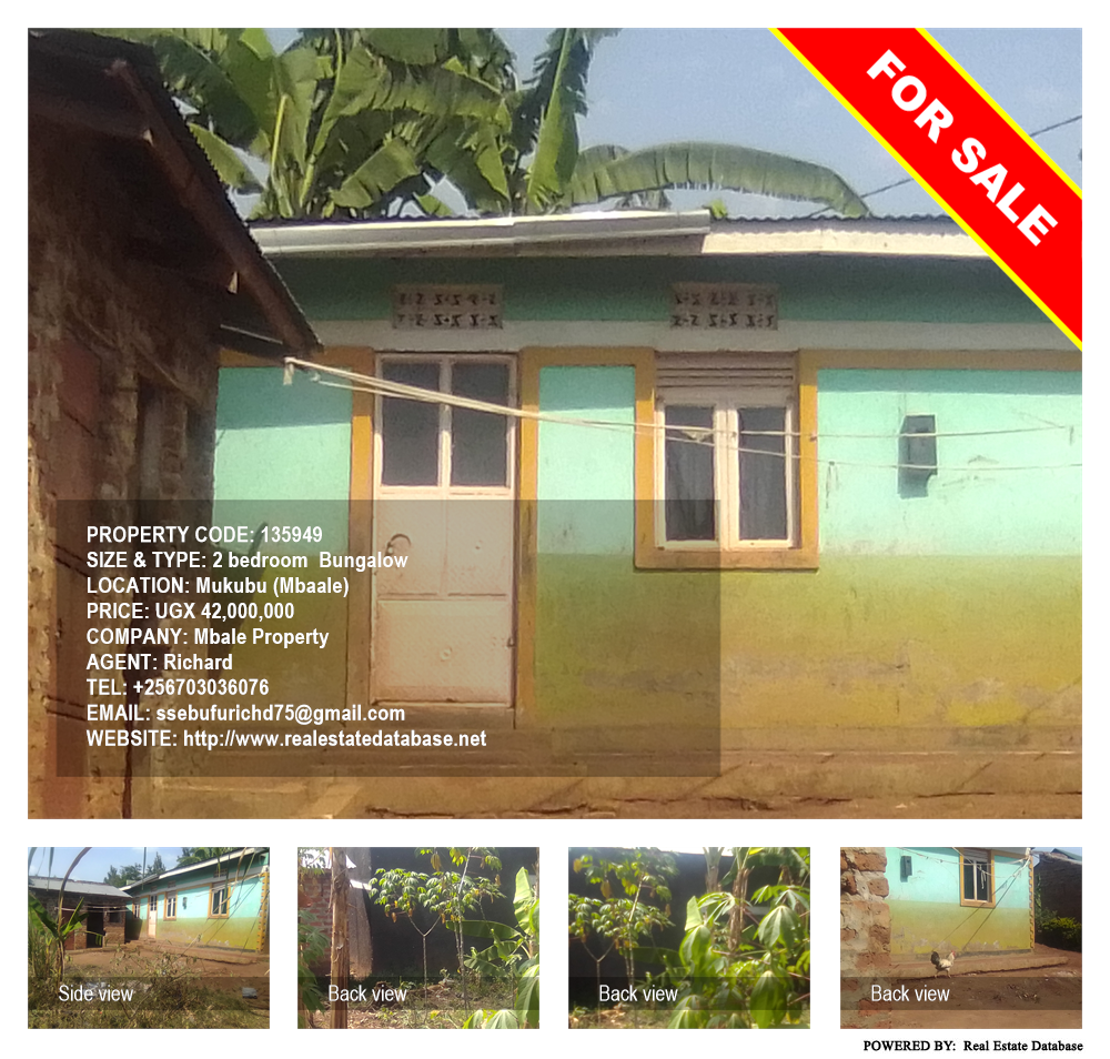 2 bedroom Bungalow  for sale in Mukubu Mbaale Uganda, code: 135949