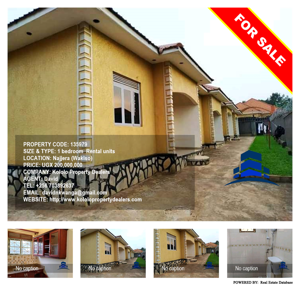 1 bedroom Rental units  for sale in Najjera Wakiso Uganda, code: 135979