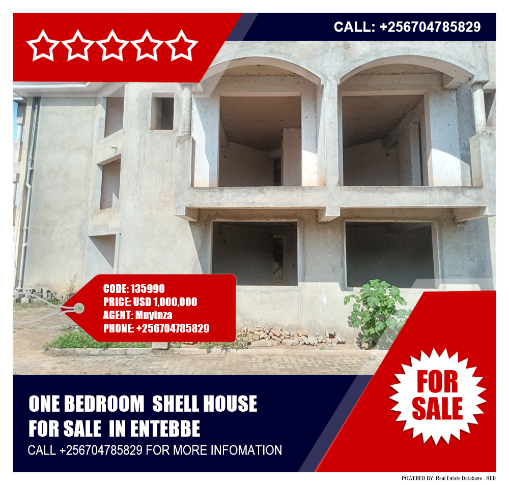 1 bedroom Shell House  for sale in Entebbe Wakiso Uganda, code: 135990