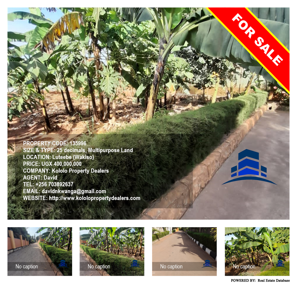 Multipurpose Land  for sale in Luteebe Wakiso Uganda, code: 135996