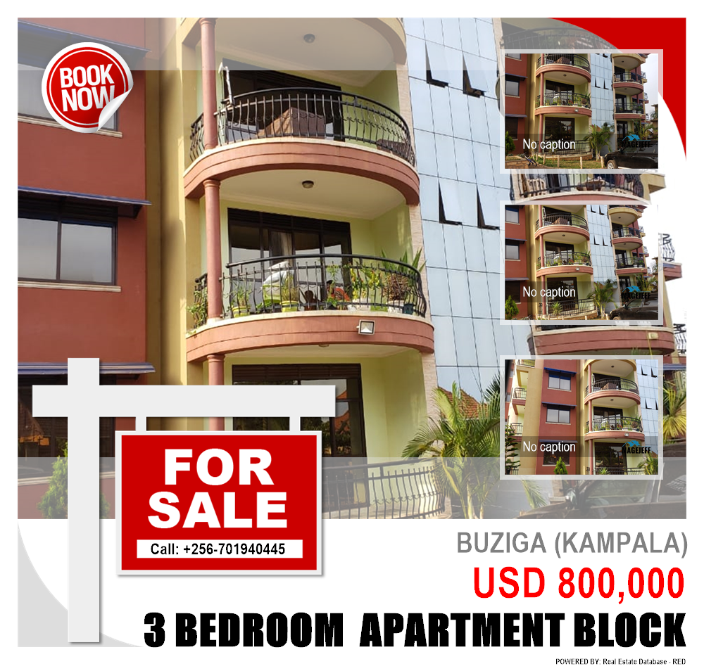 3 bedroom Apartment block  for sale in Buziga Kampala Uganda, code: 136014