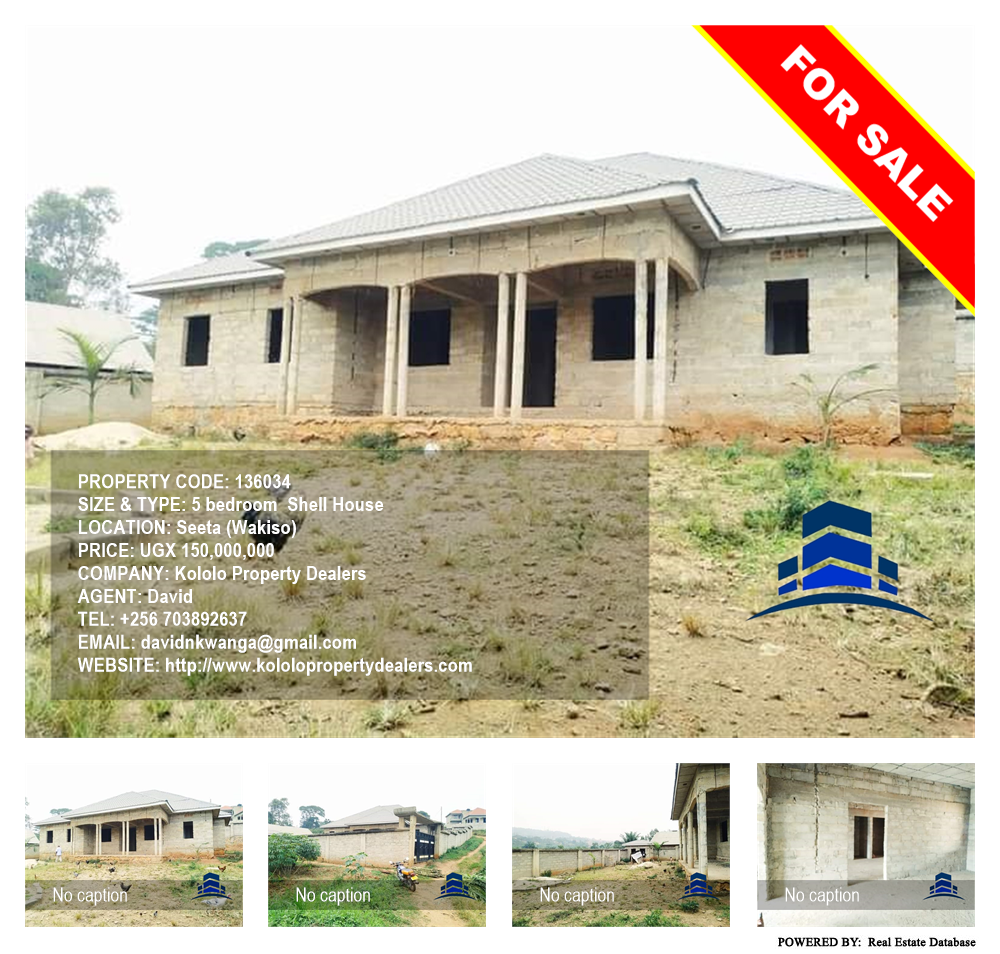 5 bedroom Shell House  for sale in Seeta Wakiso Uganda, code: 136034