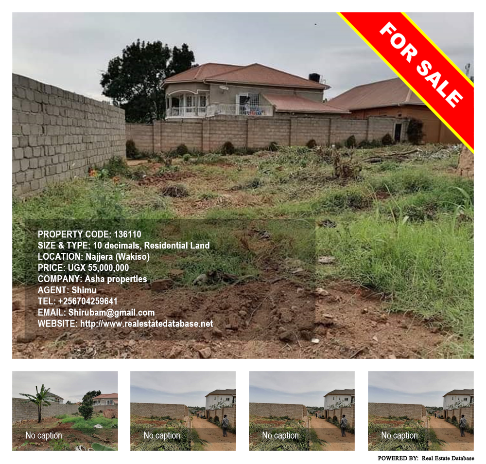 Residential Land  for sale in Najjera Wakiso Uganda, code: 136110