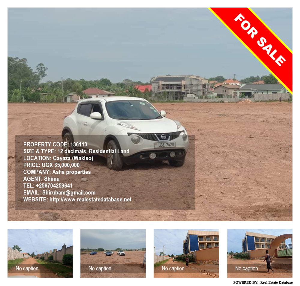 Residential Land  for sale in Gayaza Wakiso Uganda, code: 136113