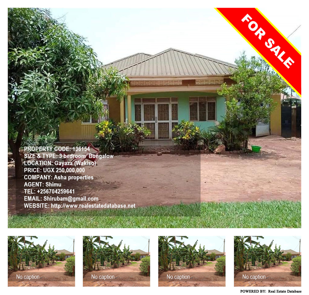 3 bedroom Bungalow  for sale in Gayaza Wakiso Uganda, code: 136154