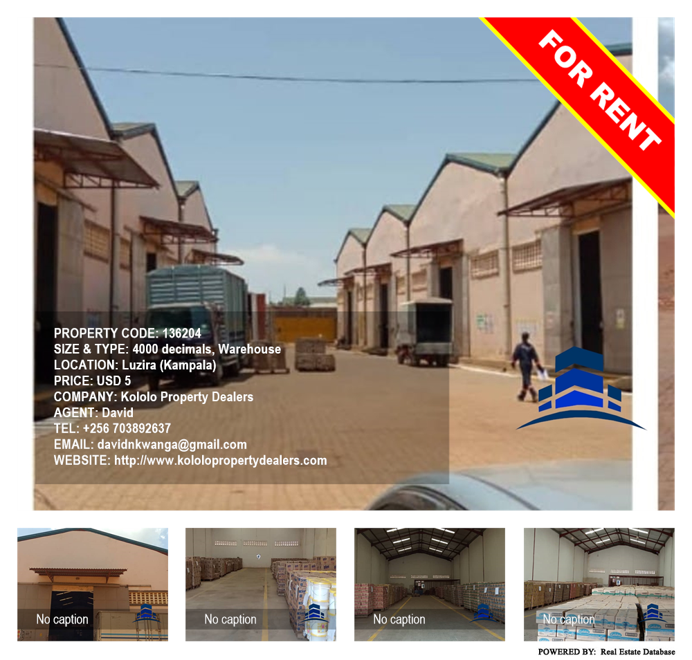 Warehouse  for rent in Luzira Kampala Uganda, code: 136204
