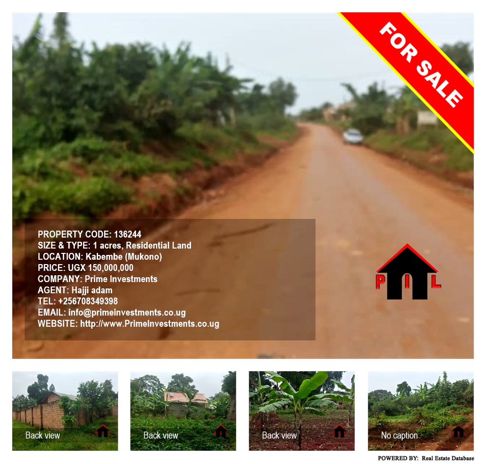 Residential Land  for sale in Kabembe Mukono Uganda, code: 136244