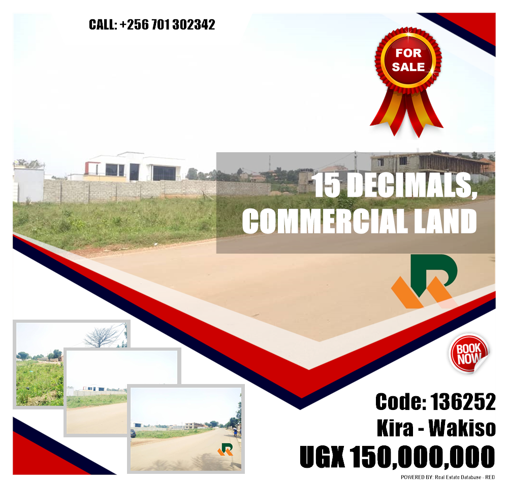 Commercial Land  for sale in Kira Wakiso Uganda, code: 136252