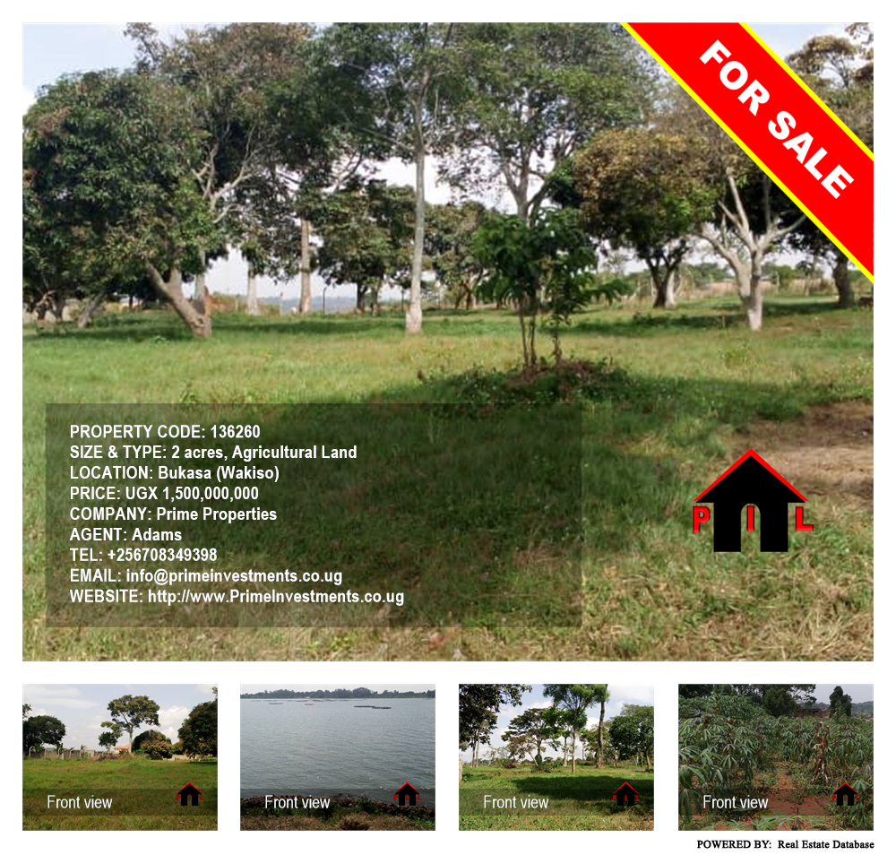 Agricultural Land  for sale in Bukasa Wakiso Uganda, code: 136260