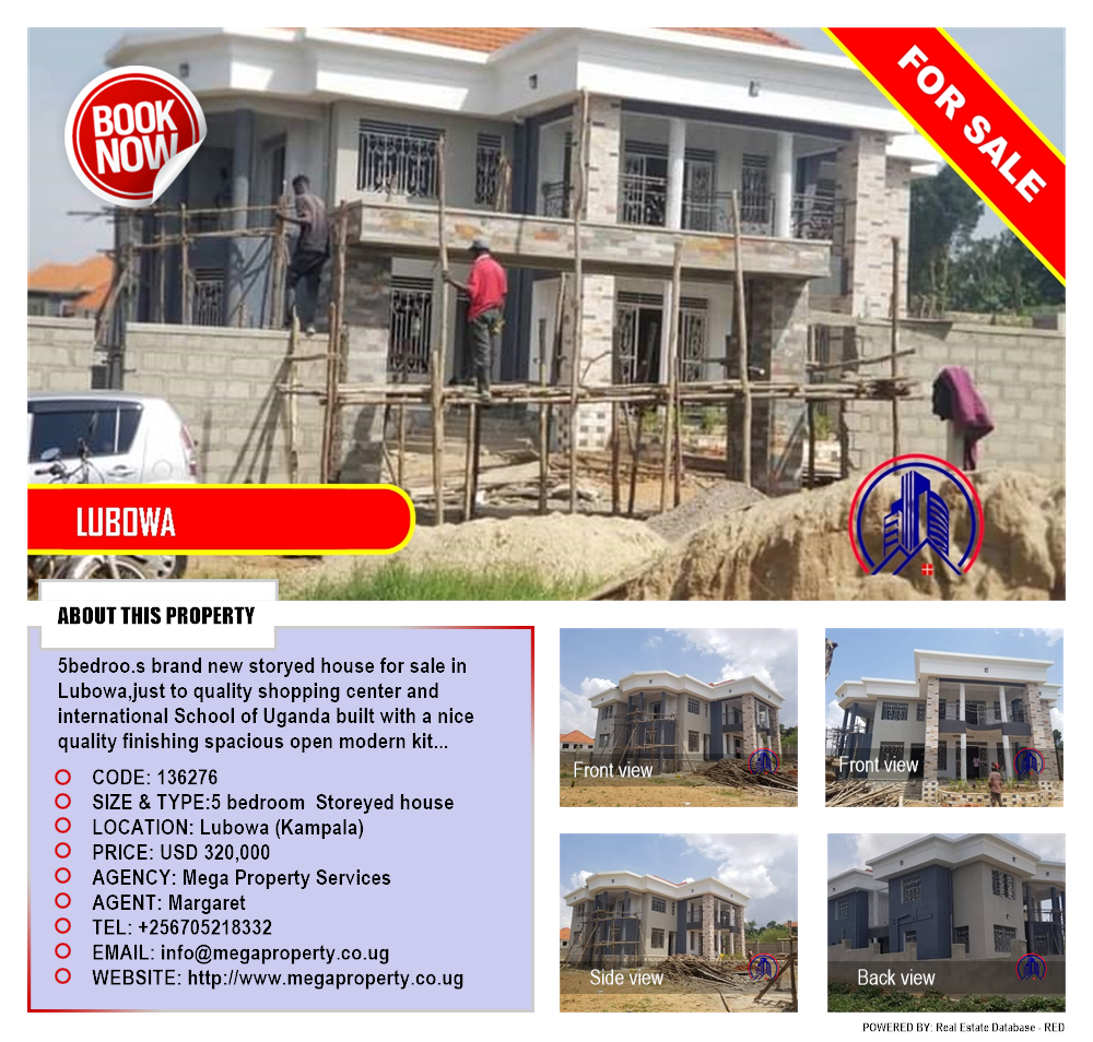5 bedroom Storeyed house  for sale in Lubowa Kampala Uganda, code: 136276