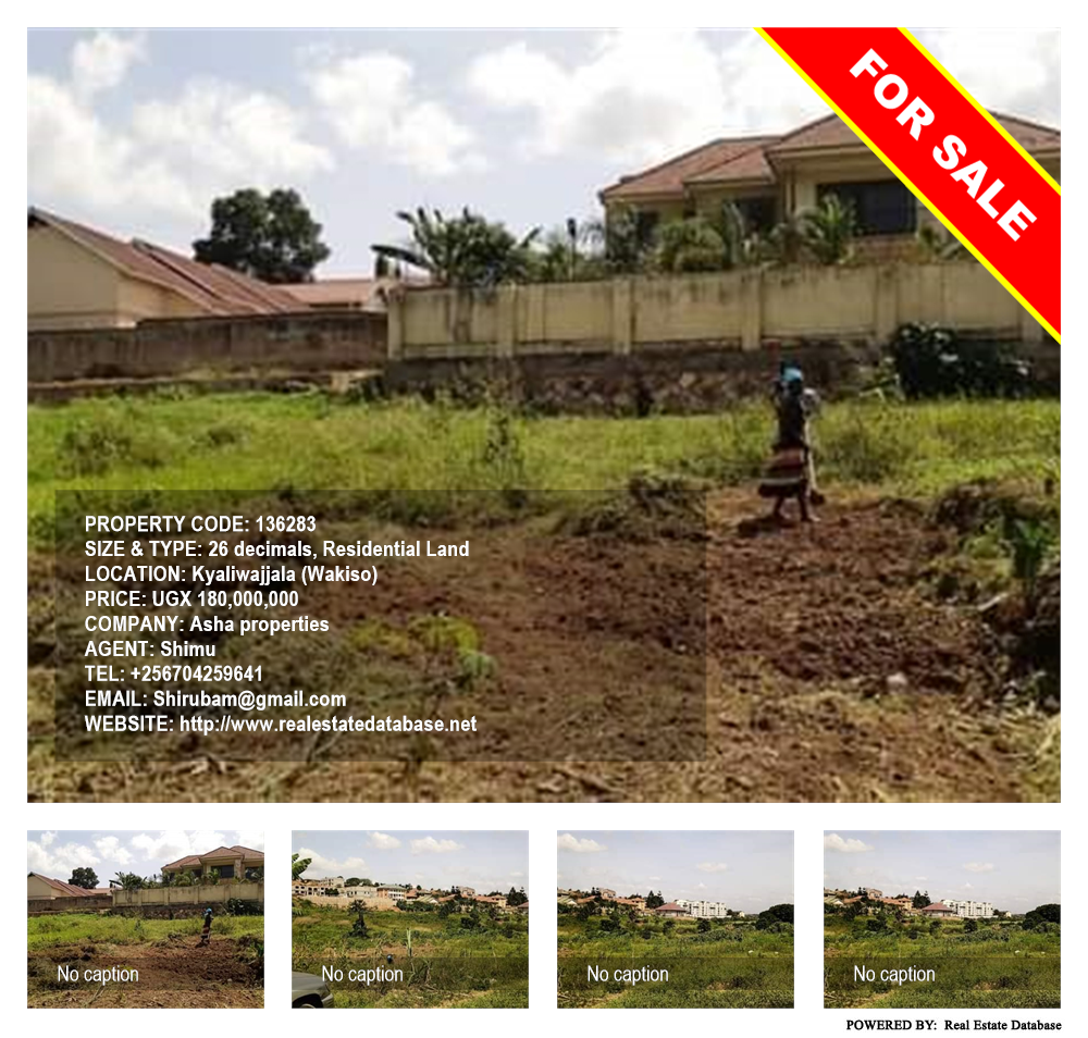 Residential Land  for sale in Kyaliwajjala Wakiso Uganda, code: 136283