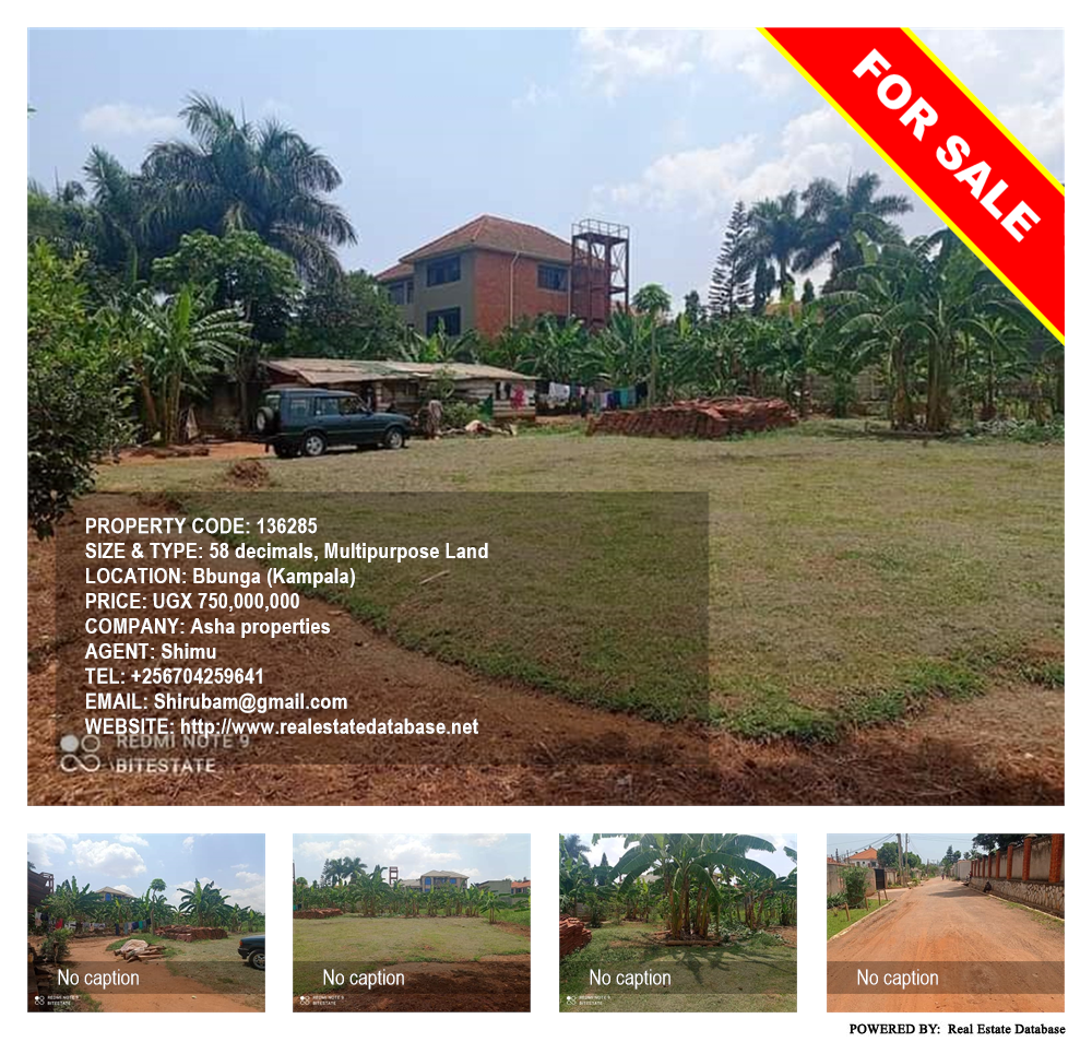 Multipurpose Land  for sale in Bbunga Kampala Uganda, code: 136285