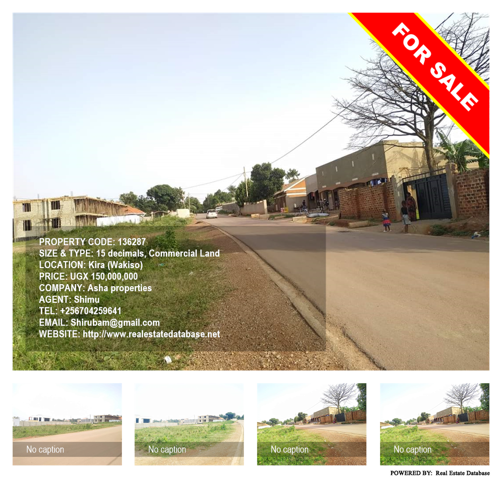 Commercial Land  for sale in Kira Wakiso Uganda, code: 136287