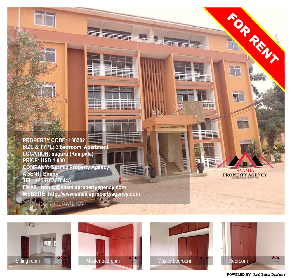 3 bedroom Apartment  for rent in Naguru Kampala Uganda, code: 136302