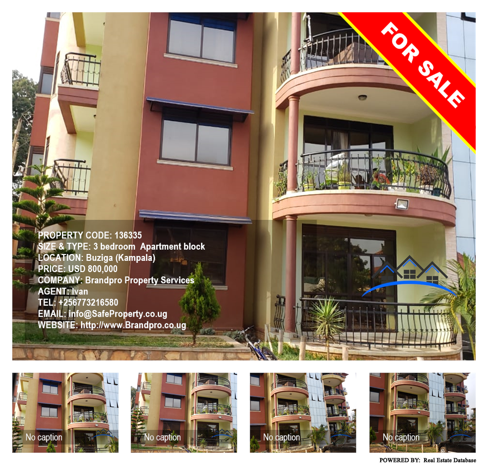 3 bedroom Apartment block  for sale in Buziga Kampala Uganda, code: 136335