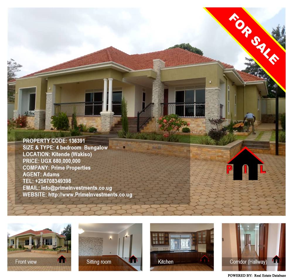 4 bedroom Bungalow  for sale in Kitende Wakiso Uganda, code: 136391