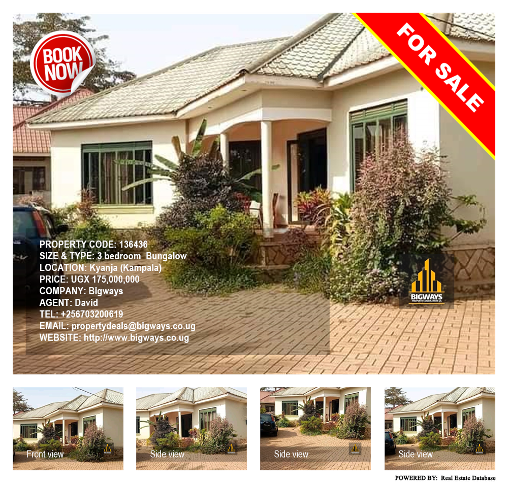 3 bedroom Bungalow  for sale in Kyanja Kampala Uganda, code: 136436