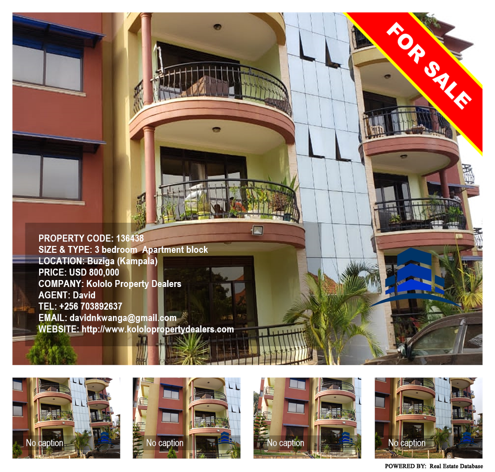 3 bedroom Apartment block  for sale in Buziga Kampala Uganda, code: 136438