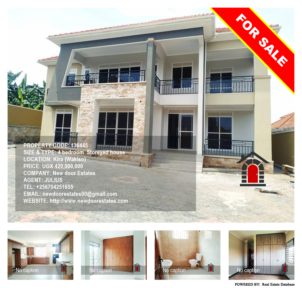 4 bedroom Storeyed house  for sale in Kira Wakiso Uganda, code: 136445