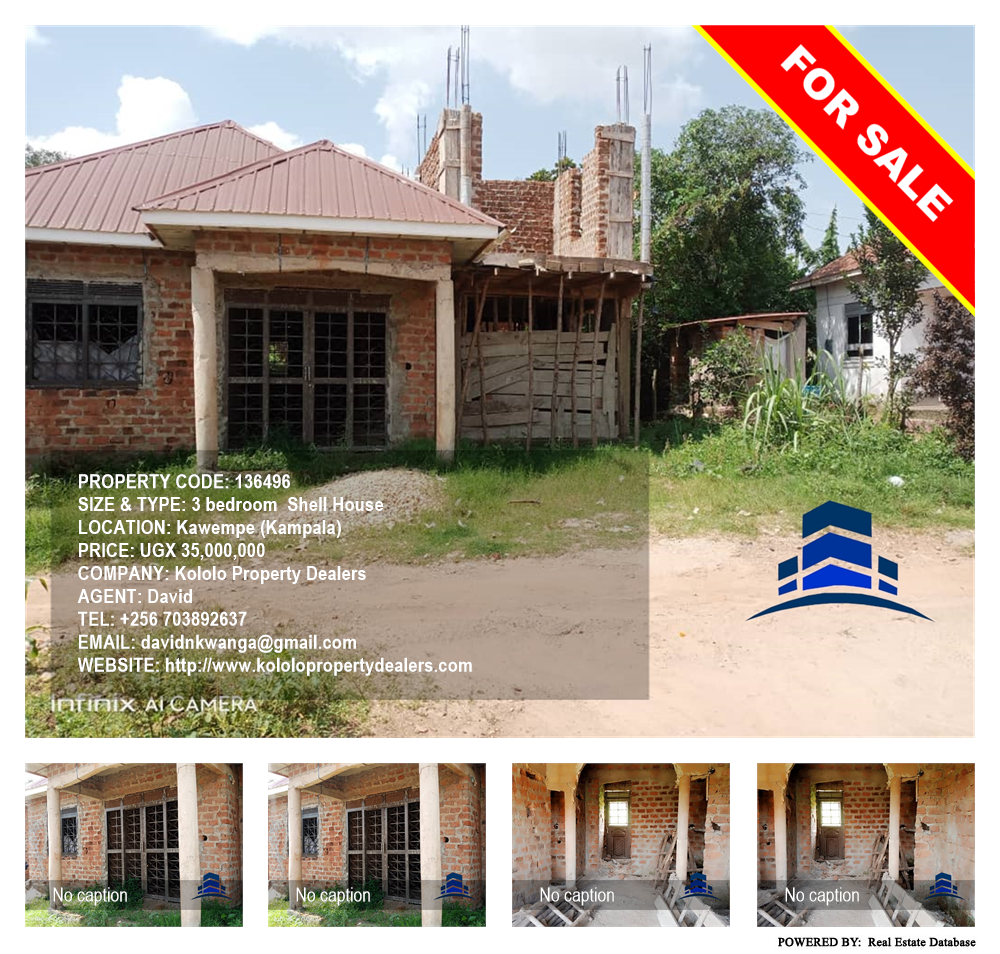 3 bedroom Shell House  for sale in Kawempe Kampala Uganda, code: 136496