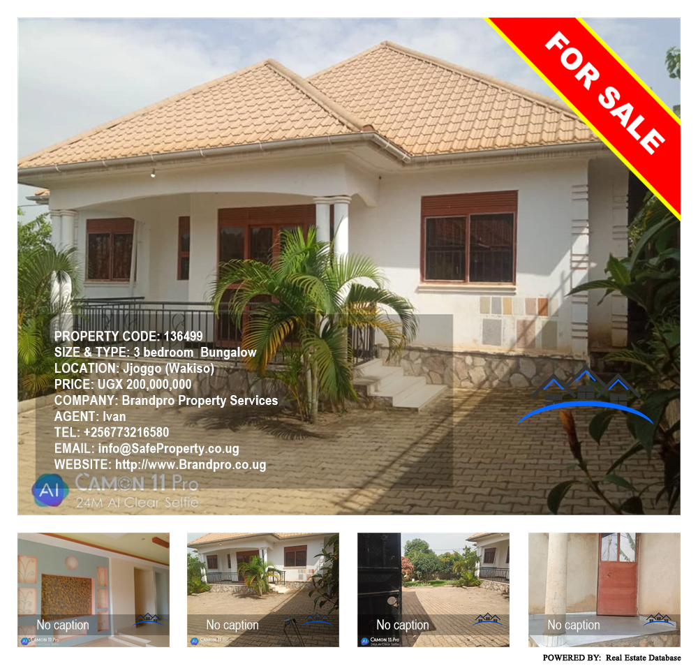 3 bedroom Bungalow  for sale in Jjoggo Wakiso Uganda, code: 136499