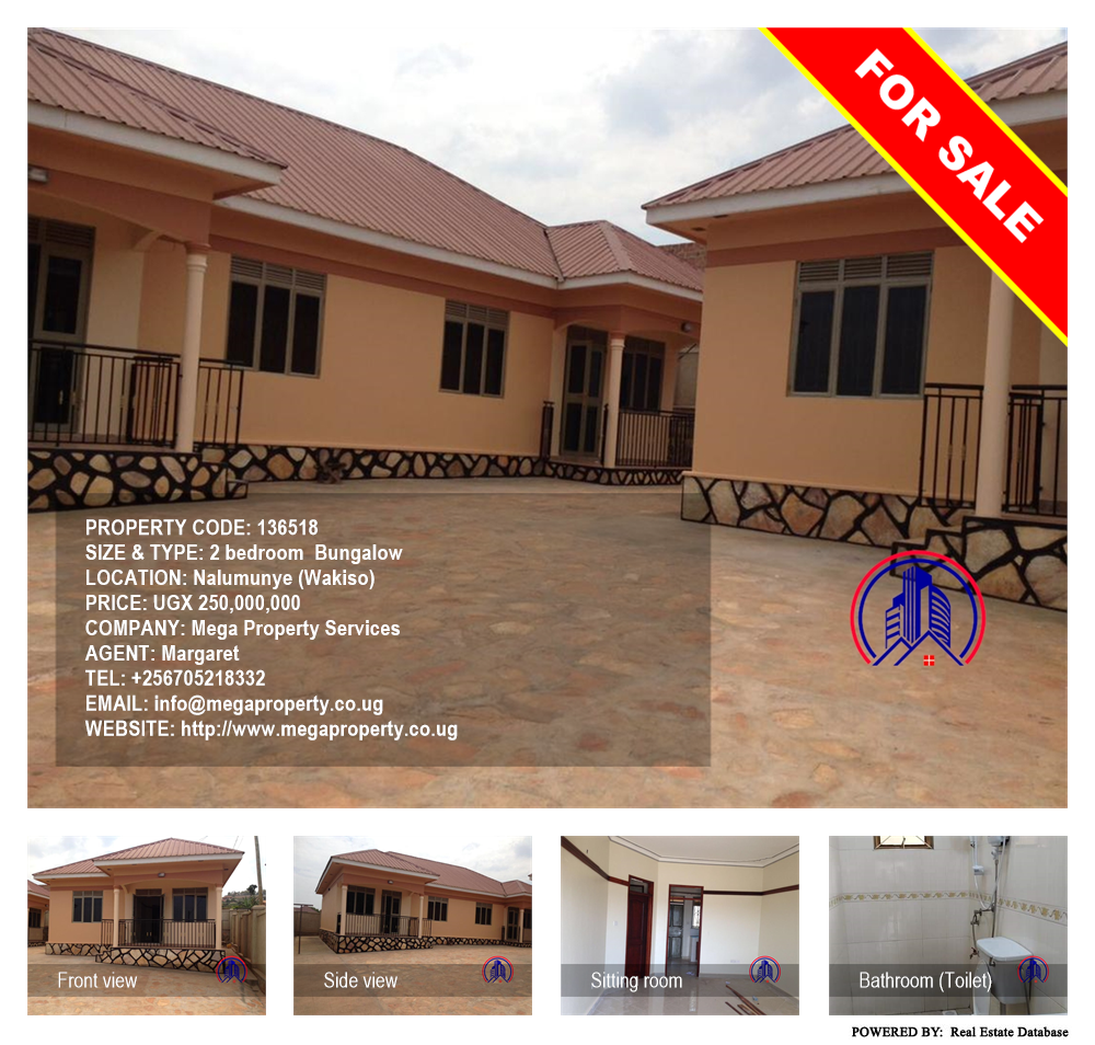 2 bedroom Bungalow  for sale in Nalumunye Wakiso Uganda, code: 136518