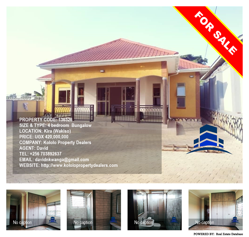 4 bedroom Bungalow  for sale in Kira Wakiso Uganda, code: 136526