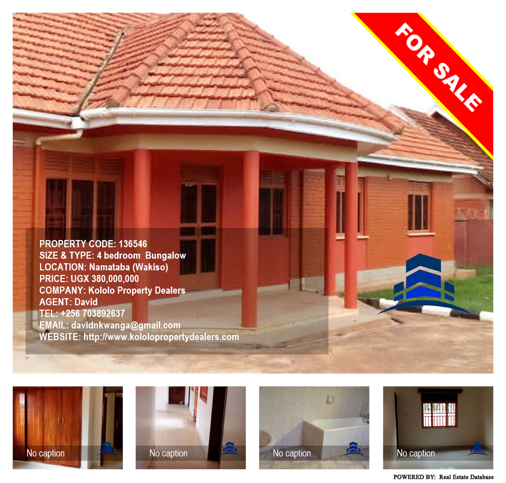 4 bedroom Bungalow  for sale in Namataba Wakiso Uganda, code: 136546