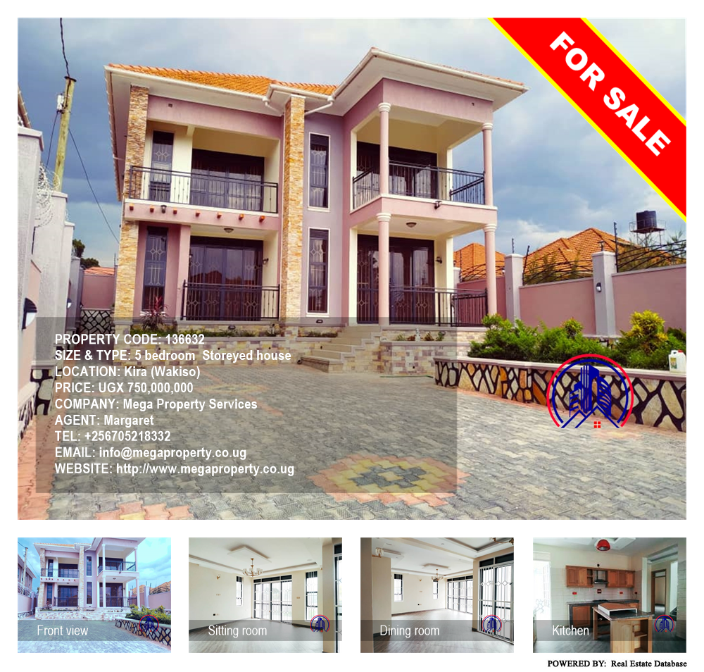 5 bedroom Storeyed house  for sale in Kira Wakiso Uganda, code: 136632
