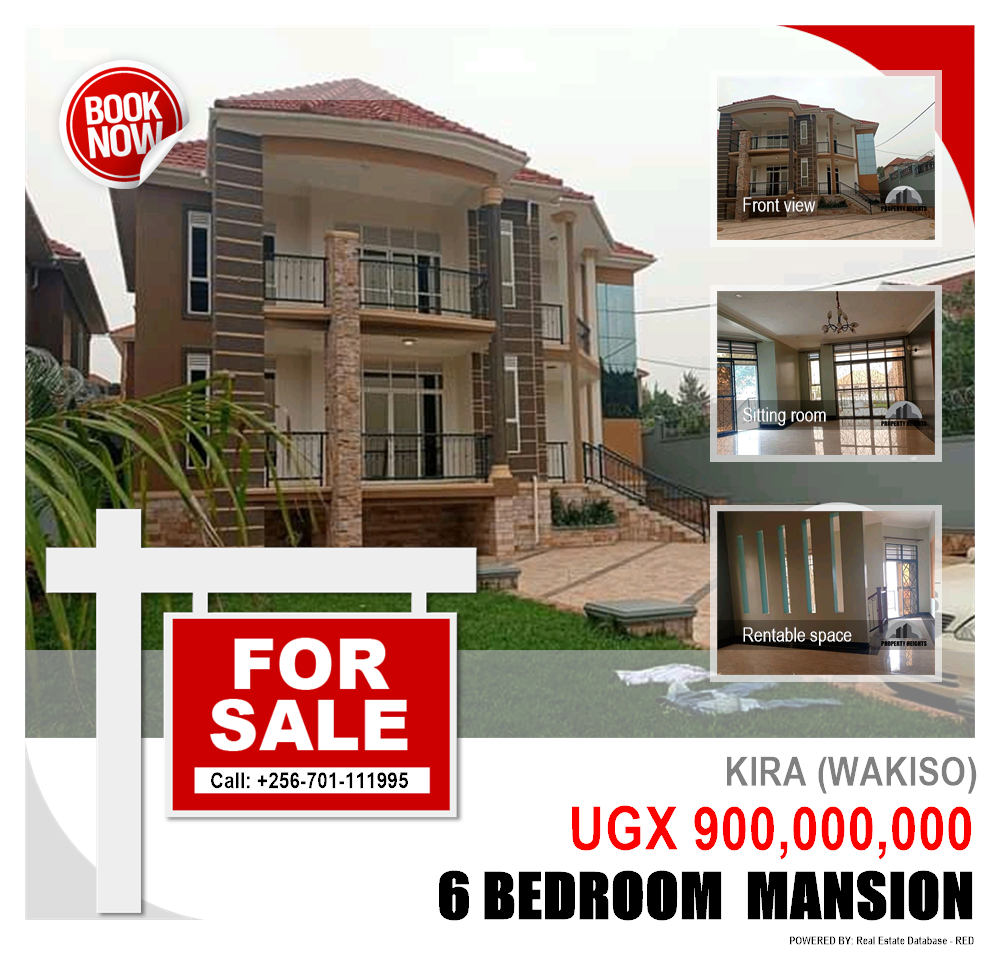 6 bedroom Mansion  for sale in Kira Wakiso Uganda, code: 136691