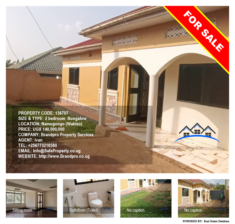 2 bedroom Bungalow  for sale in Namugongo Wakiso Uganda, code: 136707