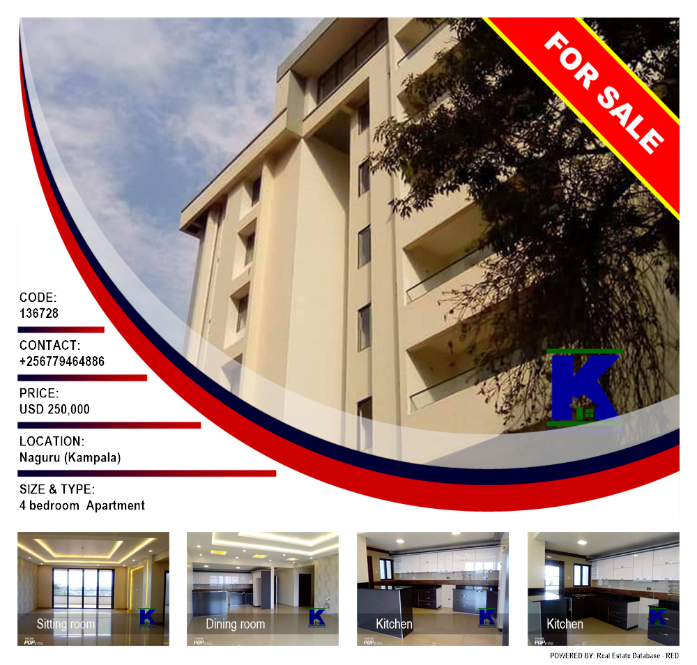 4 bedroom Apartment  for sale in Naguru Kampala Uganda, code: 136728