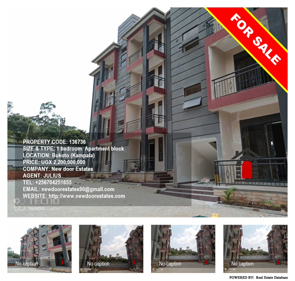 1 bedroom Apartment block  for sale in Bukoto Kampala Uganda, code: 136736
