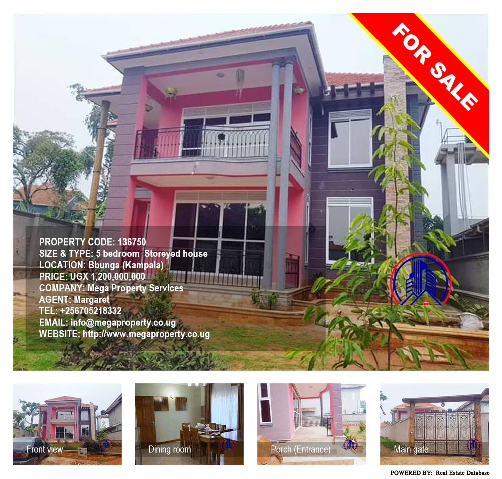 5 bedroom Storeyed house  for sale in Bbunga Kampala Uganda, code: 136750
