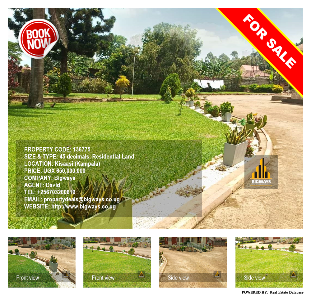 Residential Land  for sale in Kisaasi Kampala Uganda, code: 136775