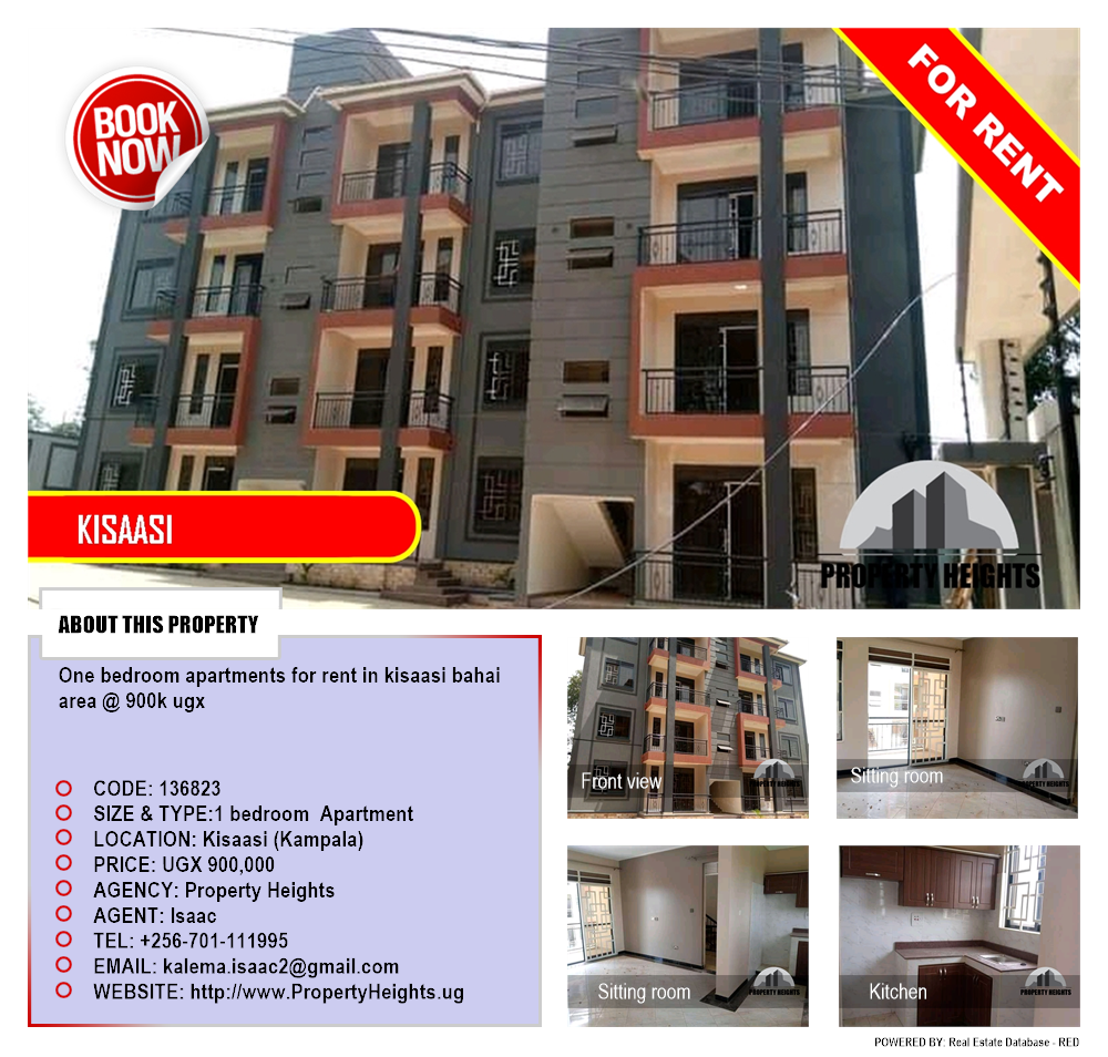 1 bedroom Apartment  for rent in Kisaasi Kampala Uganda, code: 136823