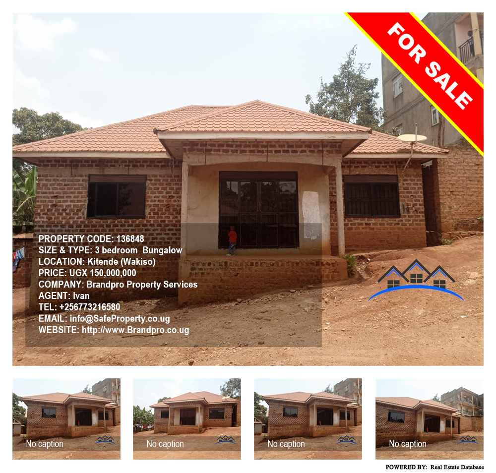 3 bedroom Bungalow  for sale in Kitende Wakiso Uganda, code: 136848