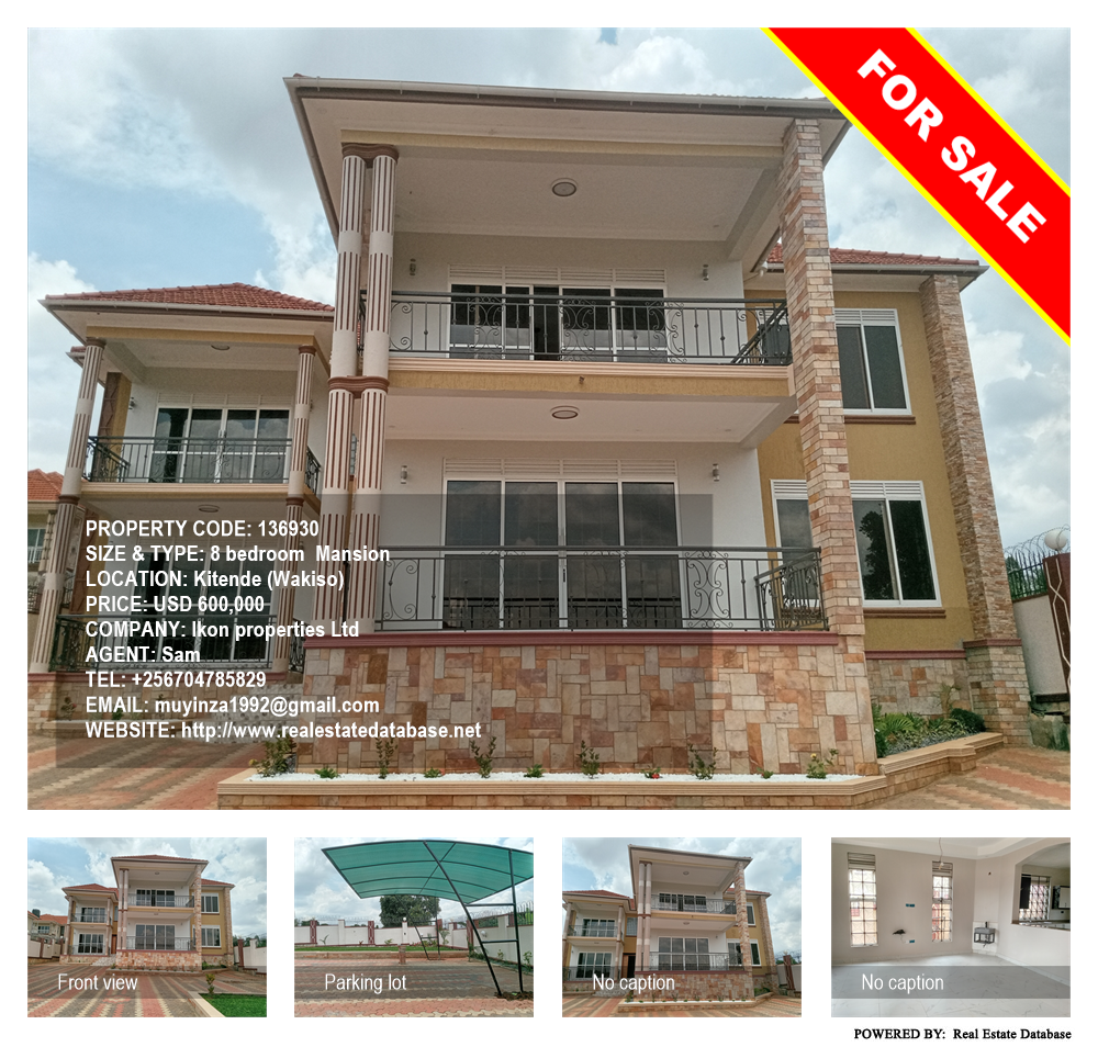 8 bedroom Mansion  for sale in Kitende Wakiso Uganda, code: 136930