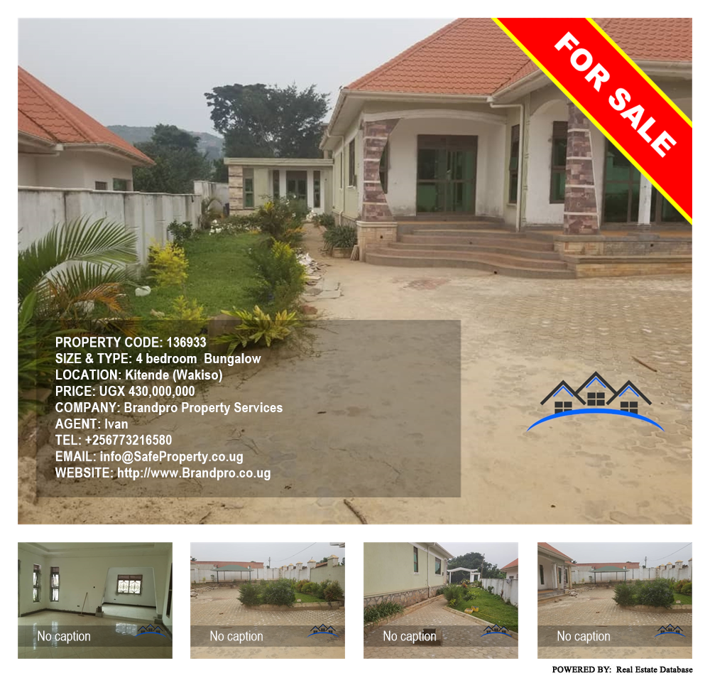 4 bedroom Bungalow  for sale in Kitende Wakiso Uganda, code: 136933