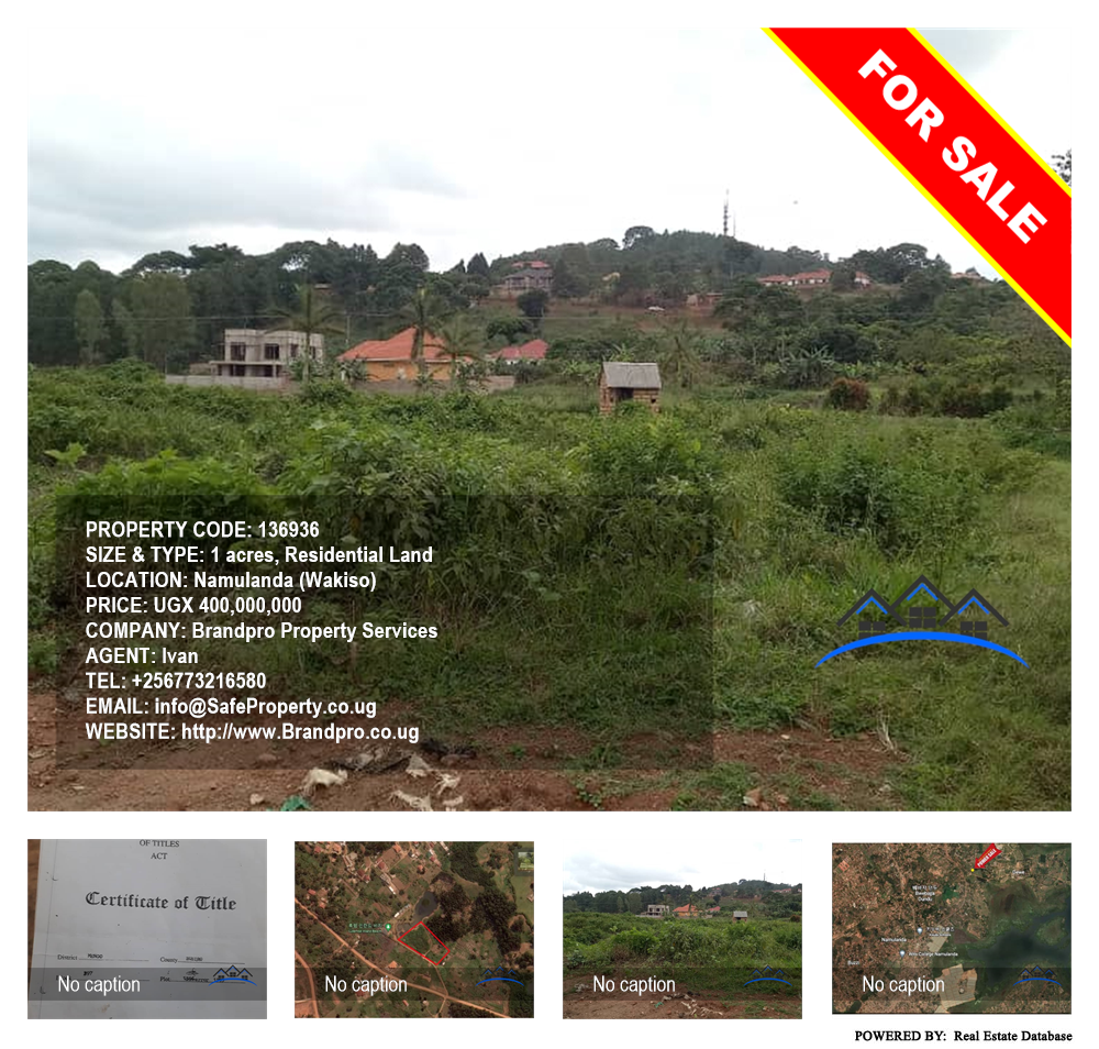Residential Land  for sale in Namulanda Wakiso Uganda, code: 136936