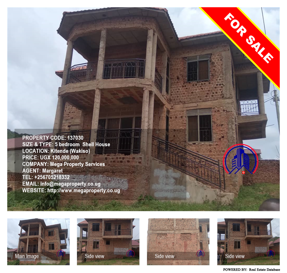 5 bedroom Shell House  for sale in Kitende Wakiso Uganda, code: 137030