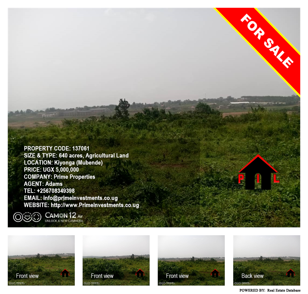 Agricultural Land  for sale in Kiyonga Mubende Uganda, code: 137061