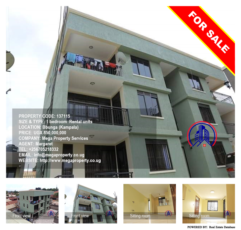 1 bedroom Rental units  for sale in Bbunga Kampala Uganda, code: 137115