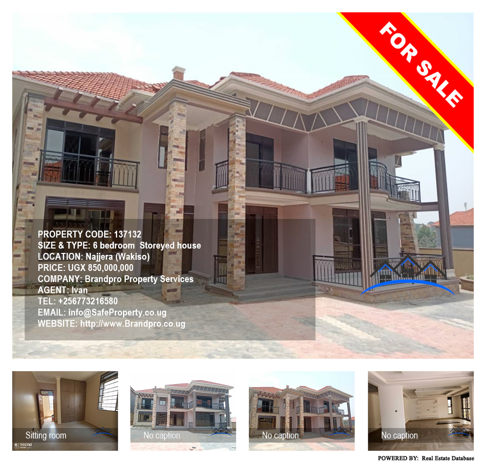 6 bedroom Storeyed house  for sale in Najjera Wakiso Uganda, code: 137132