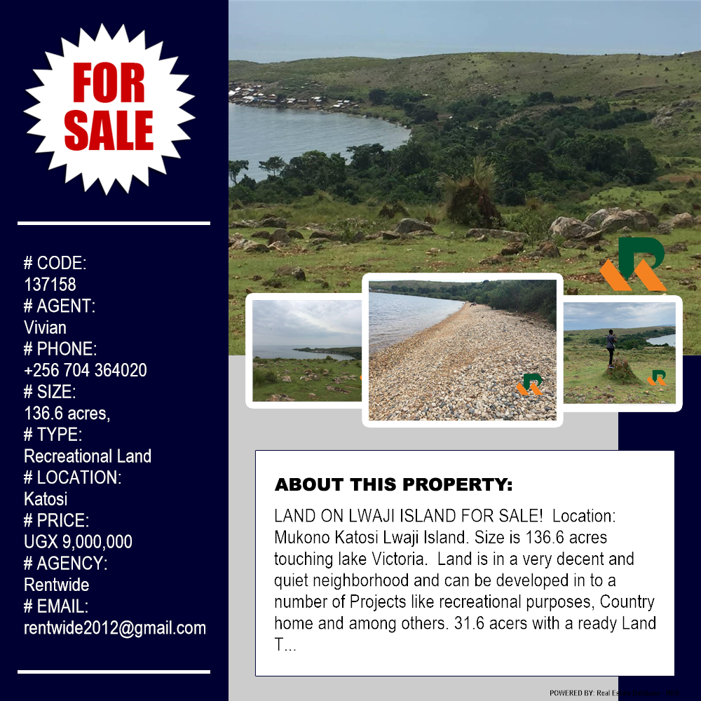 Recreational Land  for sale in Katosi Mukono Uganda, code: 137158