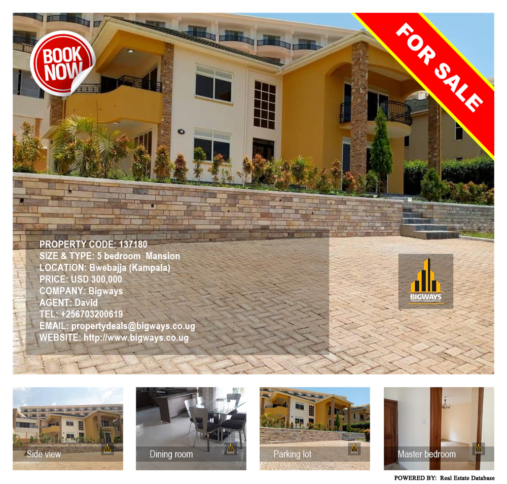 5 bedroom Mansion  for sale in Bwebajja Kampala Uganda, code: 137180