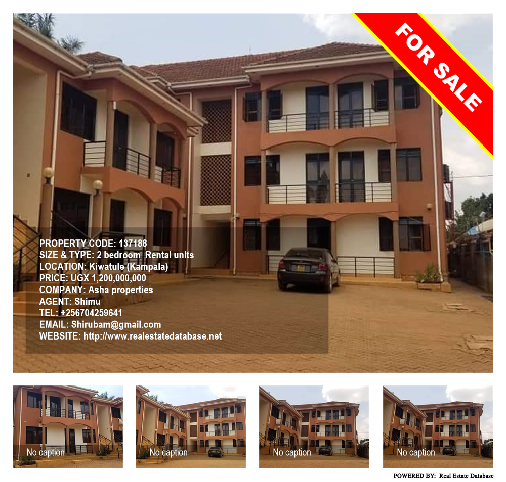2 bedroom Rental units  for sale in Kiwaatule Kampala Uganda, code: 137188
