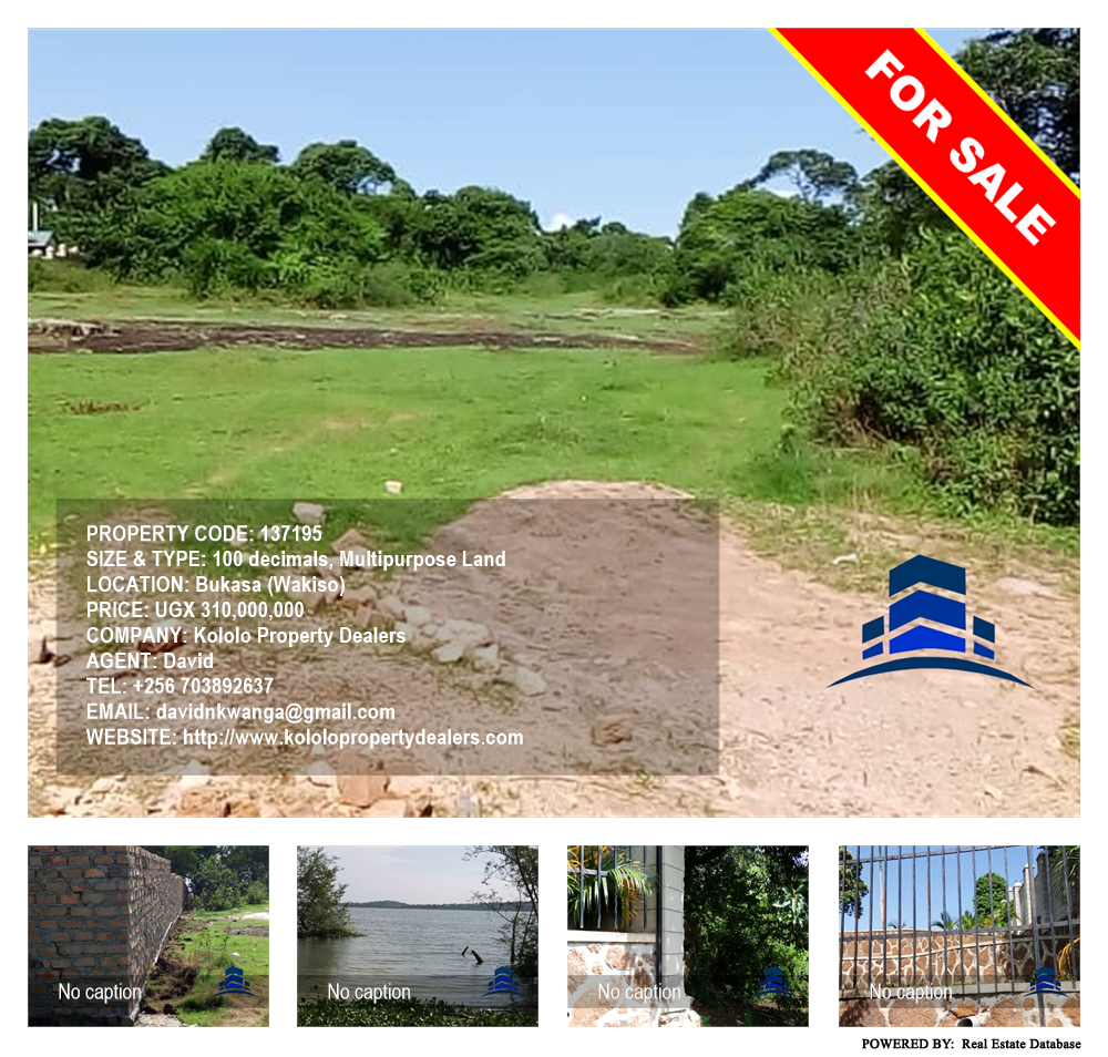 Multipurpose Land  for sale in Bukasa Wakiso Uganda, code: 137195
