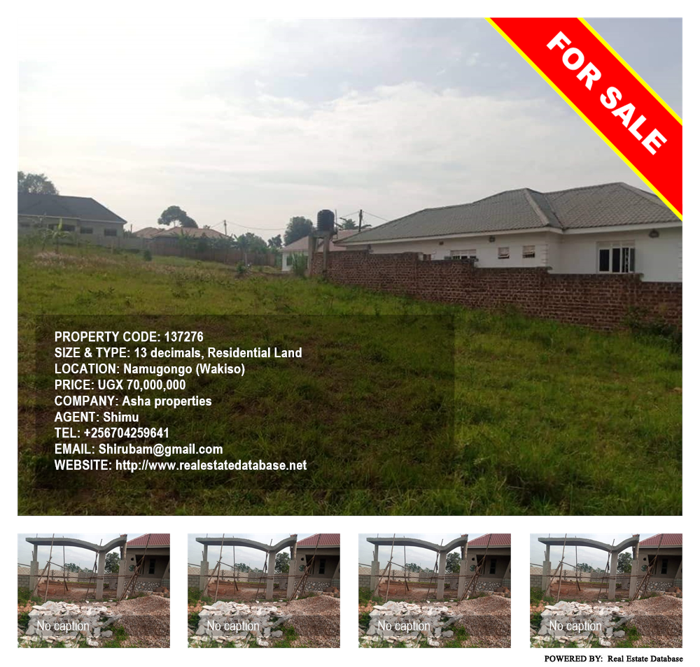 Residential Land  for sale in Namugongo Wakiso Uganda, code: 137276