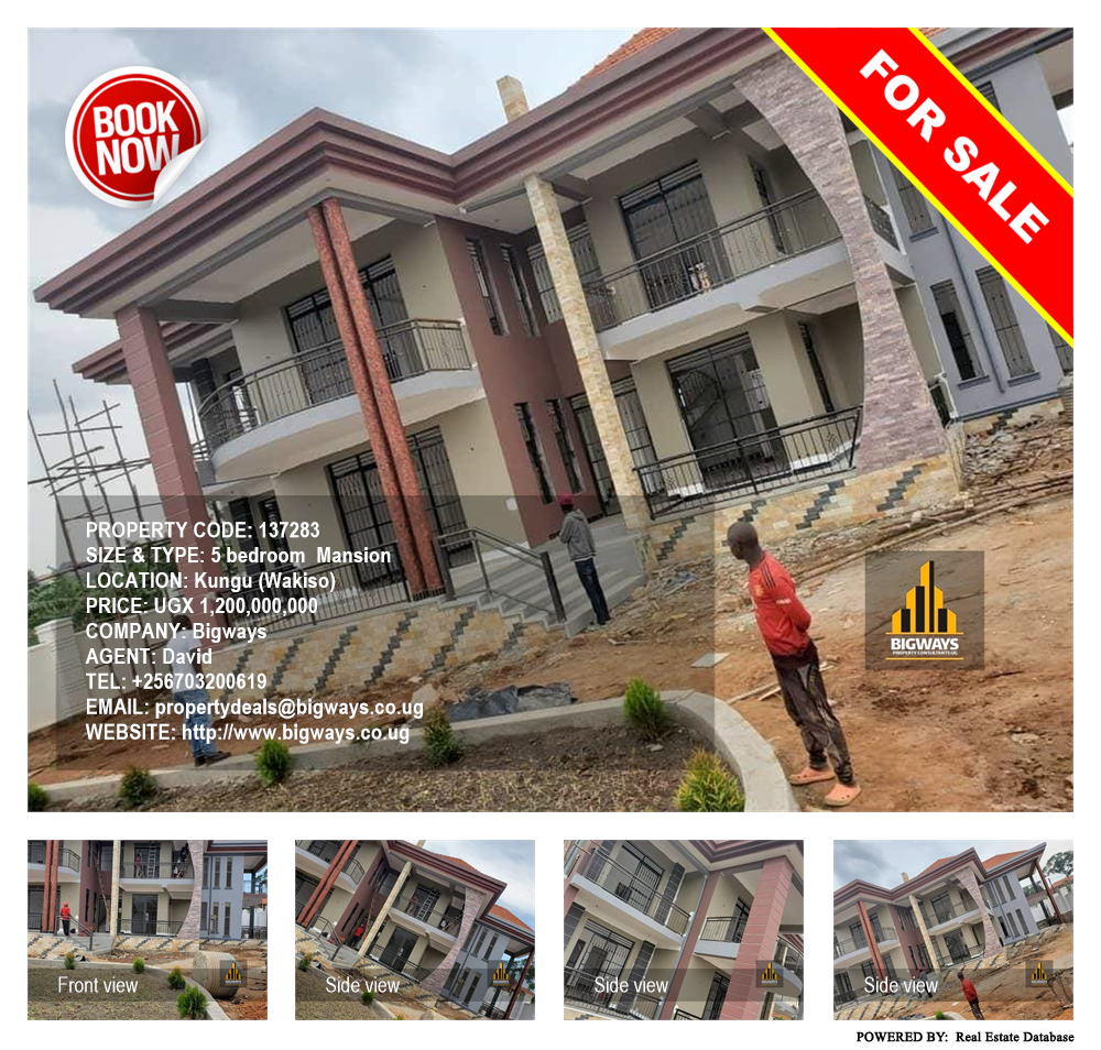 5 bedroom Mansion  for sale in Kungu Wakiso Uganda, code: 137283